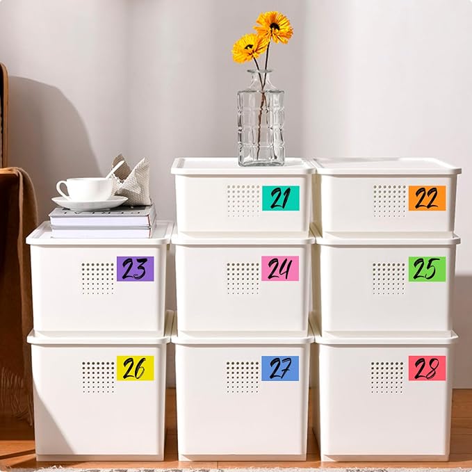 240 PCS Colored Labels Stickers 3 x 2 Inch Rectangular Moving Labels 8 Colors - Image 7