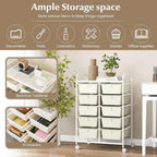 LDAILY 10 Drawer Rolling Cart, Storage Cart Organizer on Wheels, Drawer Cart - Image 5