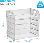 Marbrasse Paper Organizer Letter Tray, 5 Tier Mesh File Organizer - Image 3
