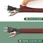Split Wire Loom Tubing, Cable Protector Sleeve, Braided Cable Management - Image 2
