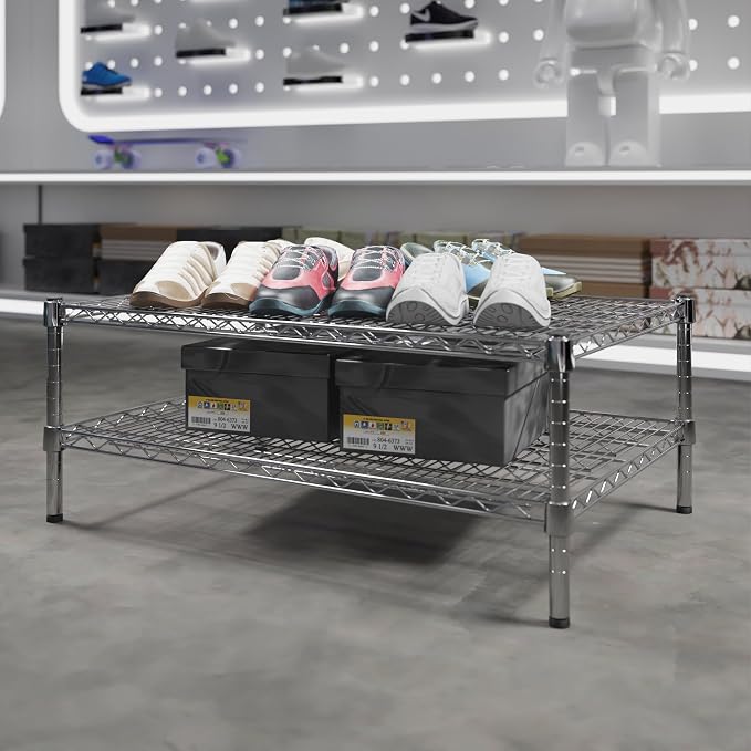 Regal Altair 24" Deep x 36" Wide x 14" Height Wire Shelving Kit | 2-Tier | NSF - Image 2