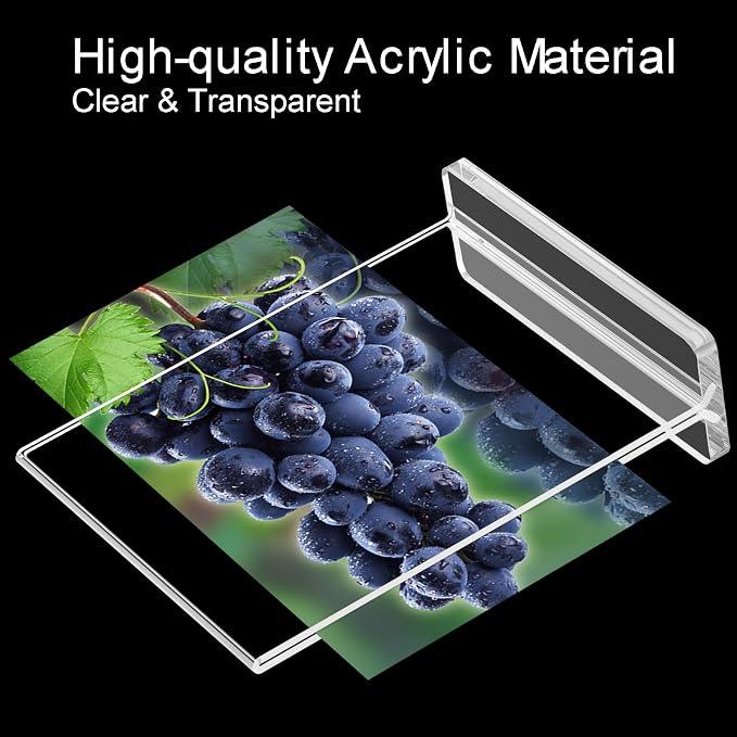 BlueValley Clear Acrylic Sign Holder 5x7 Vertical Double Sided Acrylic Photo - Image 4