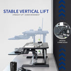 VIVO 42 inch Desk Converter, K Series, Height Adjustable Sit to Stand Riser - Image 5