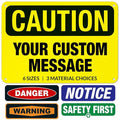 Custom Caution Sign, OSHA Sign, 10x7 Inches, Rust Free .040 Aluminum, Fade by SigoSigns
