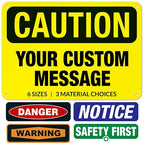 Custom Caution Sign, OSHA Sign, 10x7 Inches, Rust Free .040 Aluminum, Fade by SigoSigns