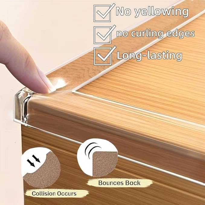 Clear Edge Protector Strip, 2in Width x6.6ft Length, Self Adhesive Protective - Image 3
