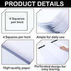 gisgfim Large Engineering Graph Paper Pad 22x 17 Landscape 4 X 4 Blue Grid Pad - Image 4