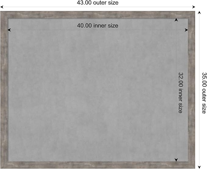 Amanti Art Silver Framed Magnetic Board 35x43 X-Large Vision Board - Image 3