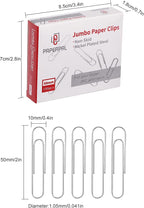 PAPERPAL Paperclips for Office School & Personal Use, Jumbo Nonskid Paper Clip - Image 2
