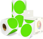 3 Inch Round Colored Dot Stickers, 4 Rolls in Dispenser Box by Unknown