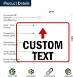 Custom Arrow, Custom Directional Sign, Up Arrow, 36x48 Inches, Rust Free DiBound - Image 6