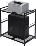 OYEAL Computer Tower Stand, PC Tower Stand Metal Rolling Cart Holds up to 40lbs by OYEAL