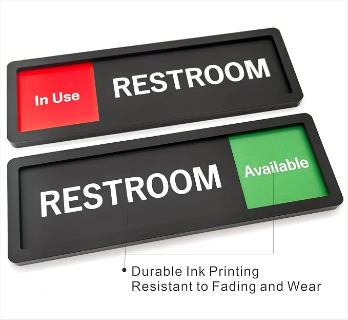 Restroom Sign – In Use/Available Slide Switch Sign ，Premium Durable Acrylic - Image 3