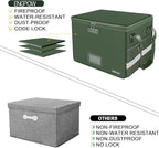 ENGPOW File Box with Lock, Fireproof Document Box with Pockets, Collapsible - Image 6