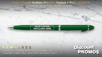 DISCOUNT PROMOS Custom Twist Action Plastic Stylus Pens, Personalized Bulk Pack - Image 2