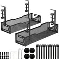 2Pack Under Desk Cable Management Tray, No Drill Mesh Desk Cable Tray, Wire by Unknown