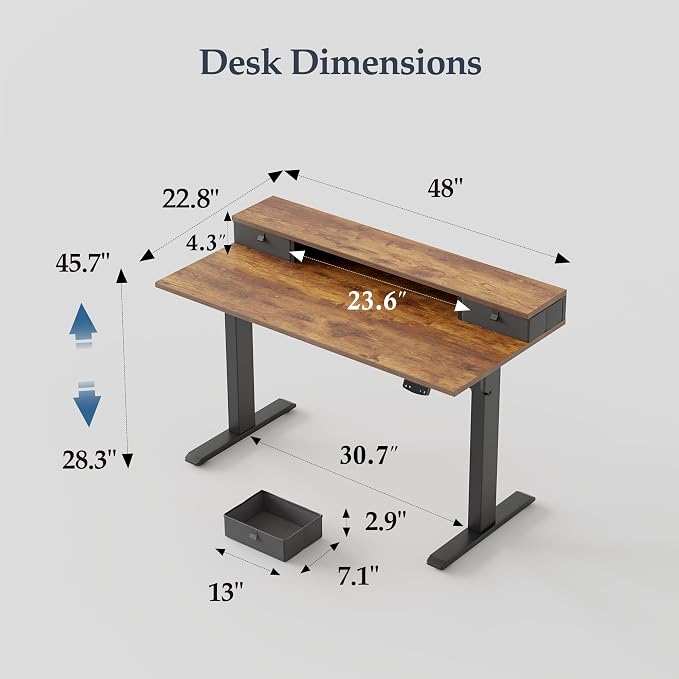 Klicelor 48 Inch Electric Standing Desk - Image 3