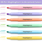 V-Opitos 30 Pack Highlighter in 6 Pastel Colors, No Bleed Highlighters - Image 3