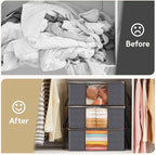 Lifewit 3 Pack Clothes Storage Bag, Foldable Storage Bin Closet Organizer - Image 8