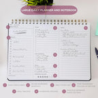 Merely Home Undated Daily Planner | 8.25” x 11.75” Work To-Do Notebook | ADHD - Image 7