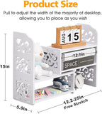 YGYQZ Desk Shelves Desktop Orgnizer Shelf-White Office Organization - Image 3