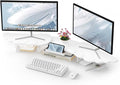 AFOOYO Dual Monitor Stand Riser, Wing-Shaped Sturdy Desktop Wood Stand by AFOOYO