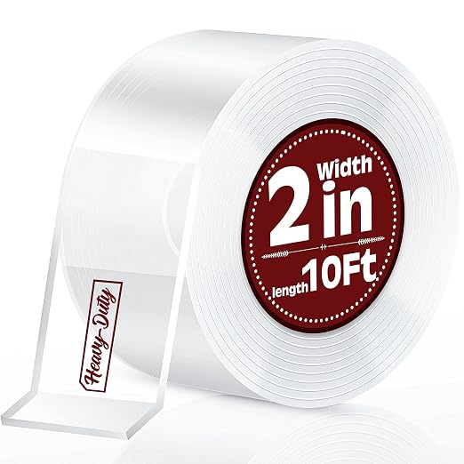 2In x 10Ft Heavy Duty Double Sided Tape, Removable Nano Tape, Transparent by Welcometobuy%EF%BC%81
