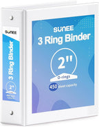 SUNEE 3 Ring Binder 2 Inch 1 Pack by SUNEE