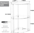 Sezanrpt 3 Tier Countertop Corner Organizer Shelf 7x7x15.7 Inch, Countertop - Image 3