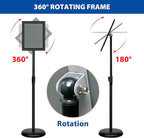 VAIIGO 2Pack 8.5x11 Inch Adjustable Pedestal Poster Sign Stand, Heavy Duty - Image 3