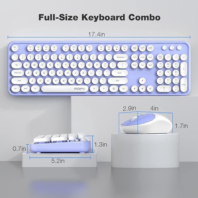 MOFII Wireless Keyboard and Mouse Combo, Computer Full Size 2.4G Plug and Play - Image 7