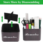 Hennaja Square Leather Art Supply Organizer, Remote Control Holder - Image 6