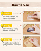 UCEC 7 Pieces Acrylic Stamp Block Clear Stamping Tools Set - Image 4