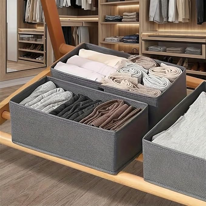 Sock Drawer Organizer 3 Pack, Fabric Drawer Organizer Clothes - Image 6