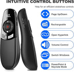 USB C Rechargeable Presentation Clicker Wireless Presenter Remote - Image 5