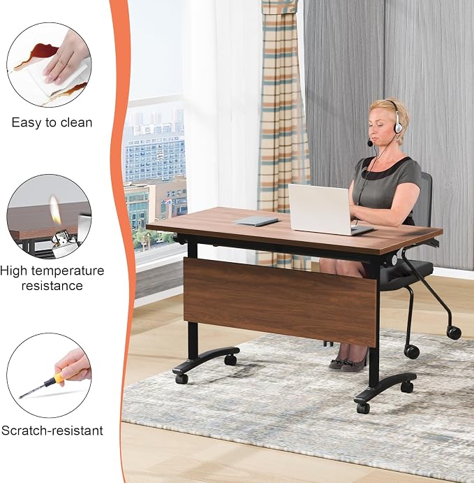 JEHUJD Conference Table, 55.1''Folding Conference Room Table - Image 5