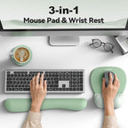 TECKNET Gel Mouse Pad with Wrist Rest, 3 in 1 Keyboard Wrist Rest - Image 6