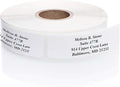 White Personalized Return Address Labels Without Dispenser by ArtisticDirect