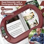 Veemagni 10X Rectangle Magnifying Glass - Image 2