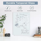 Magnetic Glass Whiteboard for Wall, Large Frameless White Board for Home and - Image 2
