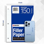 Kaisa3 Pack Notebook Paper College Ruled 3-Hole Punched Loose Leaf Paper 8x10.5 - Image 3
