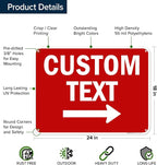 Custom Arrow, Custom Directional Sign, Right Arrow, 18x24 Inches, 55 mil thick - Image 6