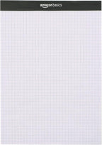 Amazon Basics Quad-Ruled Graph Paper Pad, 8.5 Inch x 11.75 Inch, 100 Sheets/Pad by AmazonBasics