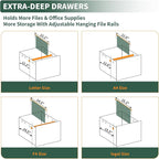 TEEALUBAN 3 Drawer File Cabinet - Image 7
