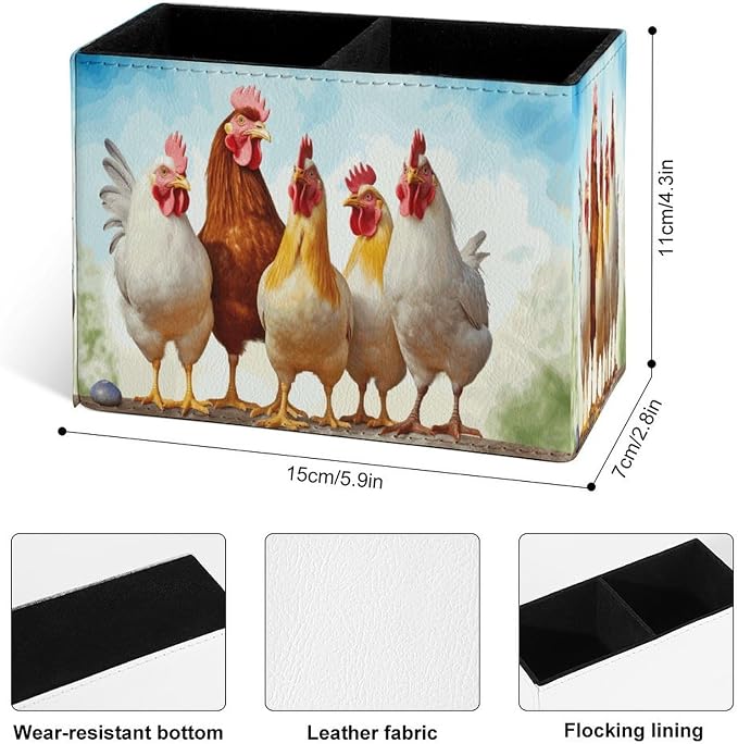 Famame Chicken Roosters Farm Animals Pencil Holder - Image 4