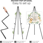 VAIIGO 63" Easel Stand for Wedding Sign Poster Display Easel Floor Adjustable - Image 8