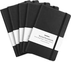 Huhuhero Lined Journal Notebook, 5 Pack Black Hardcover Notebooks by Huhuhero