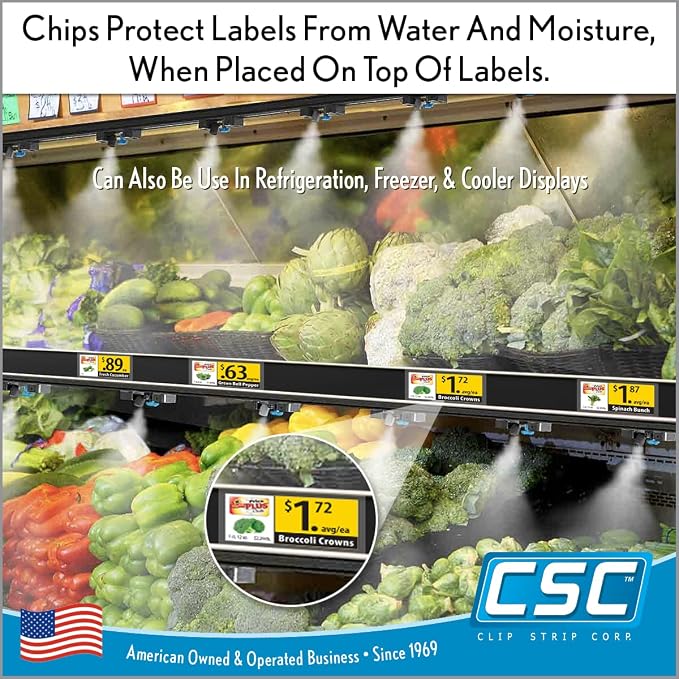 Clip Strip Corp. Price/Data Channel Label Holder Chips, 2.25" L x 1.25" H - Image 8