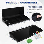 Desktop Glass Whiteboard with Storage, Desk Board with Computer Keyboard Stand - Image 8