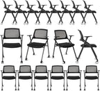 VACYOVKE 20 Pack Folding Chairs Capacity Portable Nesting Commercial Seat by Vacyovkeofficechairs